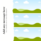 Three Stacked Photos Mug – flat artwork showing photo placeholders