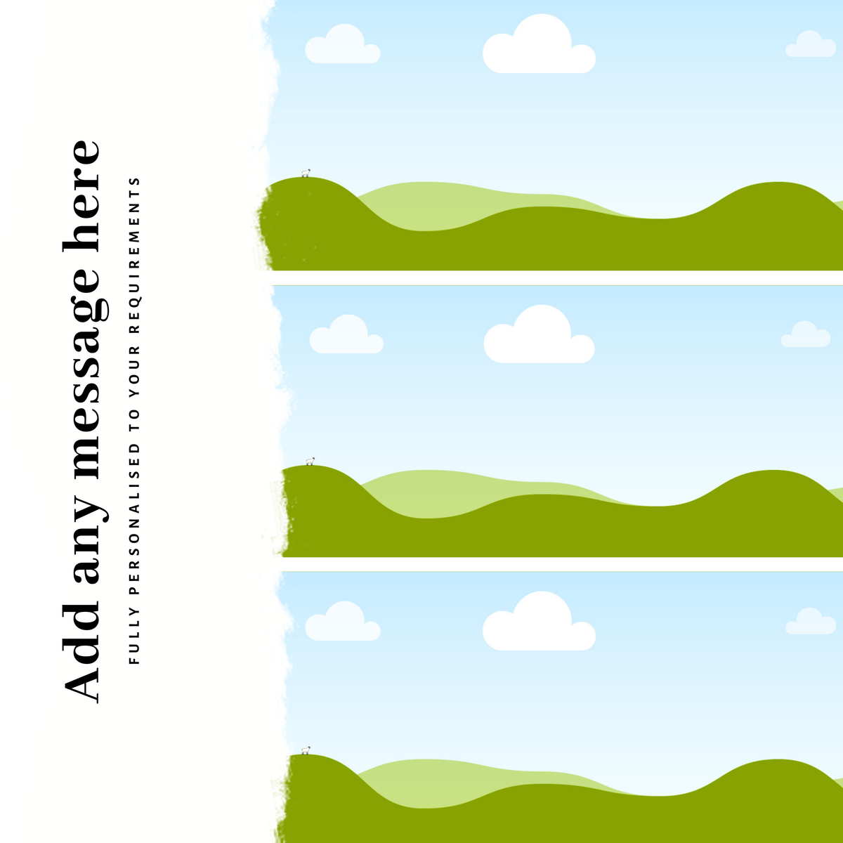 Three Stacked Photos Mug – flat artwork showing photo placeholders
