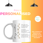 To My Mother Poem Mug – personalisation information