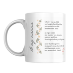 To My Nanna Poem Mug – front view
