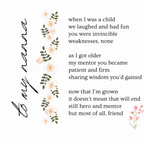 To My Nanna Poem Mug – original flat artwork