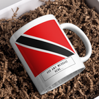 Personalised Trinidad And Tobago flag mug – gift presentation on paper packing