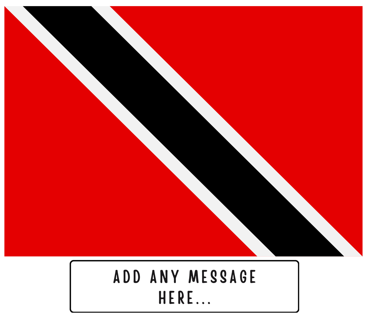 Personalised Trinidad And Tobago flag mug – flat source artwork with space for a personalised message