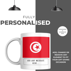 Personalised Tunisia flag mug – personalisation and care information