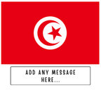 Personalised Tunisia flag mug – flat source artwork with space for a personalised message
