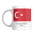 Personalised Turkey flag mug – front view