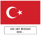 Personalised Turkey flag mug – flat source artwork with space for a personalised message