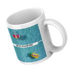 Two Photo Mug – angled view with example photos