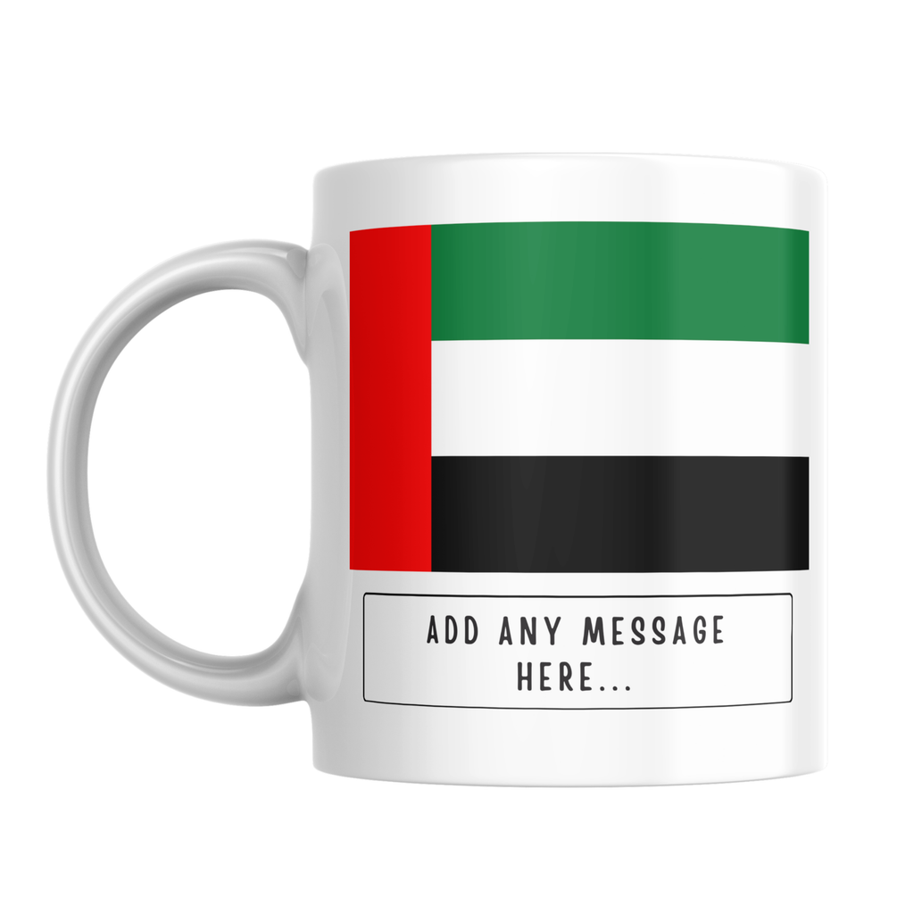 Personalised United Arab Emirates flag mug – front view