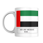 Personalised United Arab Emirates flag mug – front view