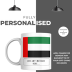 Personalised United Arab Emirates flag mug – personalisation and care information