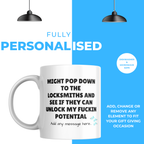 Unlock My Potential Locksmith Mug – personalisation information