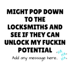 Unlock My Potential Locksmith Mug – original flat artwork