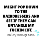 Untangle My Life Hairdresser Mug – original flat artwork