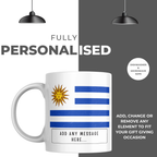 Personalised Uruguay flag mug – personalisation and care information