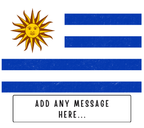 Personalised Uruguay flag mug – flat source artwork with space for a personalised message