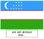 Personalised Uzbekistan flag mug – flat source artwork with space for a personalised message
