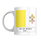 Personalised Vatican City flag mug – front view