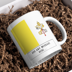 Personalised Vatican City flag mug – gift presentation on paper packing