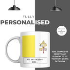 Personalised Vatican City flag mug – personalisation and care information