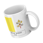 Personalised Vatican City flag mug – angled view