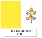 Personalised Vatican City flag mug – flat source artwork with space for a personalised message