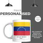 Personalised Venezuela flag mug – personalisation and care information