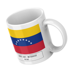 Personalised Venezuela flag mug – angled view