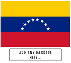 Personalised Venezuela flag mug – flat source artwork with space for a personalised message