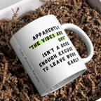 The Vibes Are Off Work Mug – gift presentation on paper packing