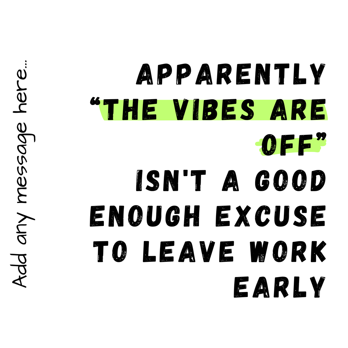 The Vibes Are Off Work Mug – original flat artwork