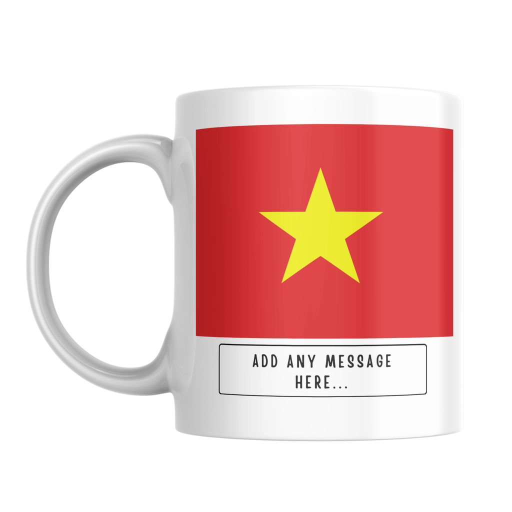 Personalised Vietnam flag mug – front view