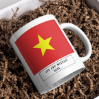 Personalised Vietnam flag mug – gift presentation on paper packing