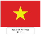 Personalised Vietnam flag mug – flat source artwork with space for a personalised message