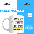 Wake Up at One Nap at Two Mug – personalisation information