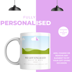 We Got Engaged Photo Mug – personalisation information