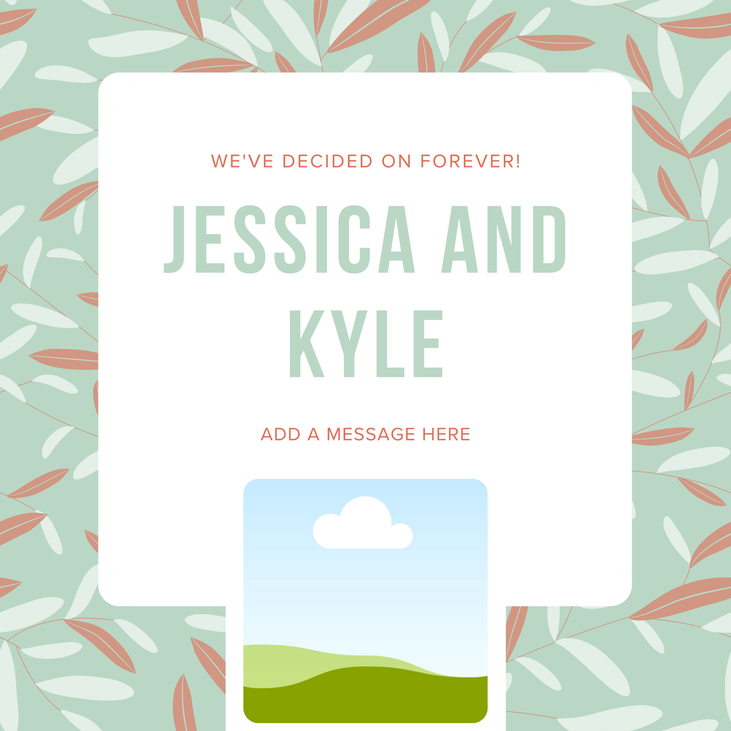 We’ve Decided on Forever Photo Engagement Mug – flat artwork with photo placeholder