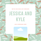 We’ve Decided on Forever Photo Engagement Mug – flat artwork with photo placeholder