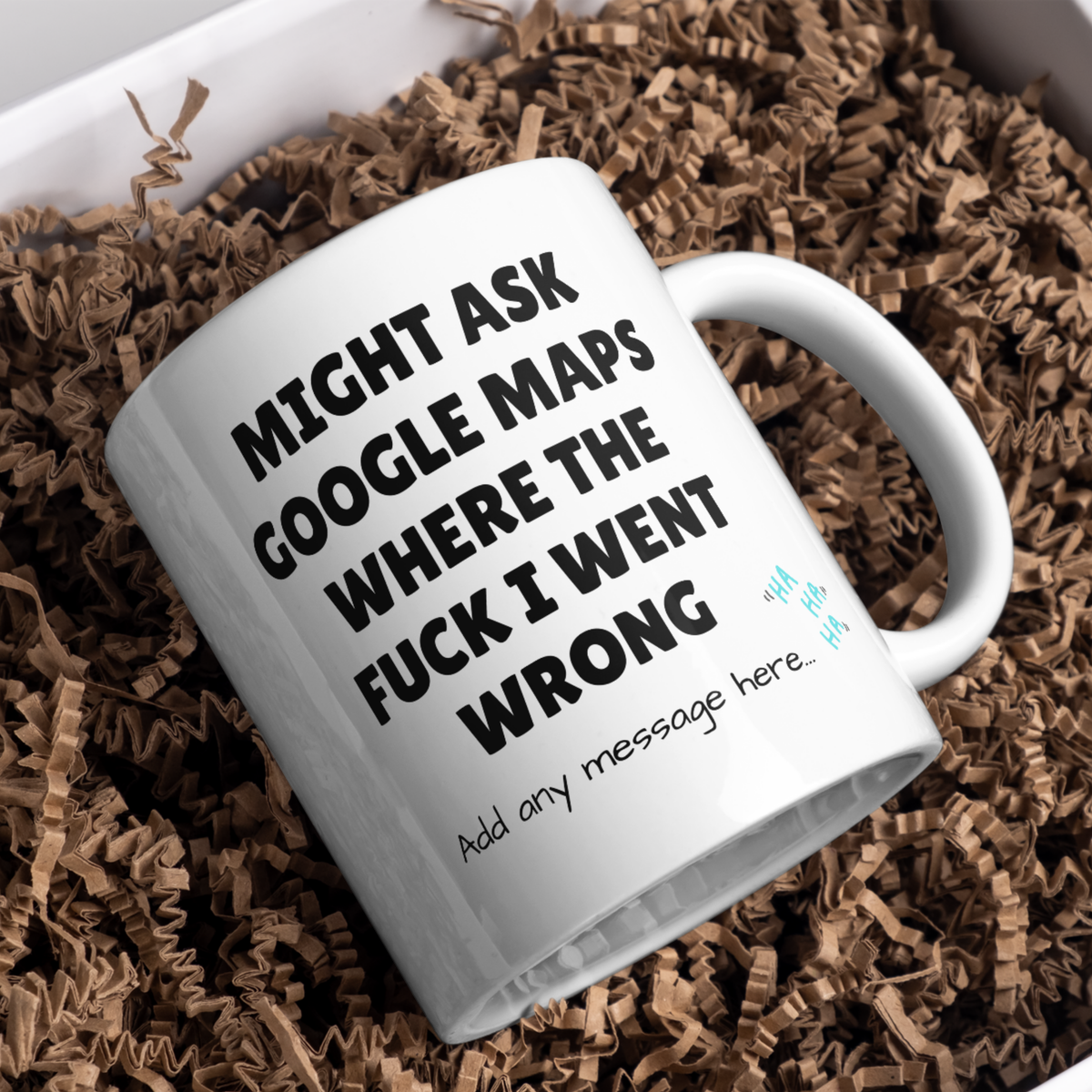 Where I Went Wrong Maps Mug – gift presentation on paper packing