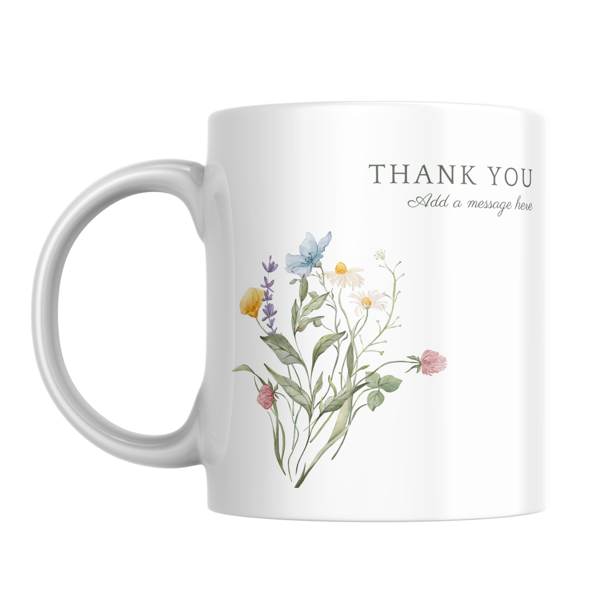 Wildflower Thank You Mug – front view