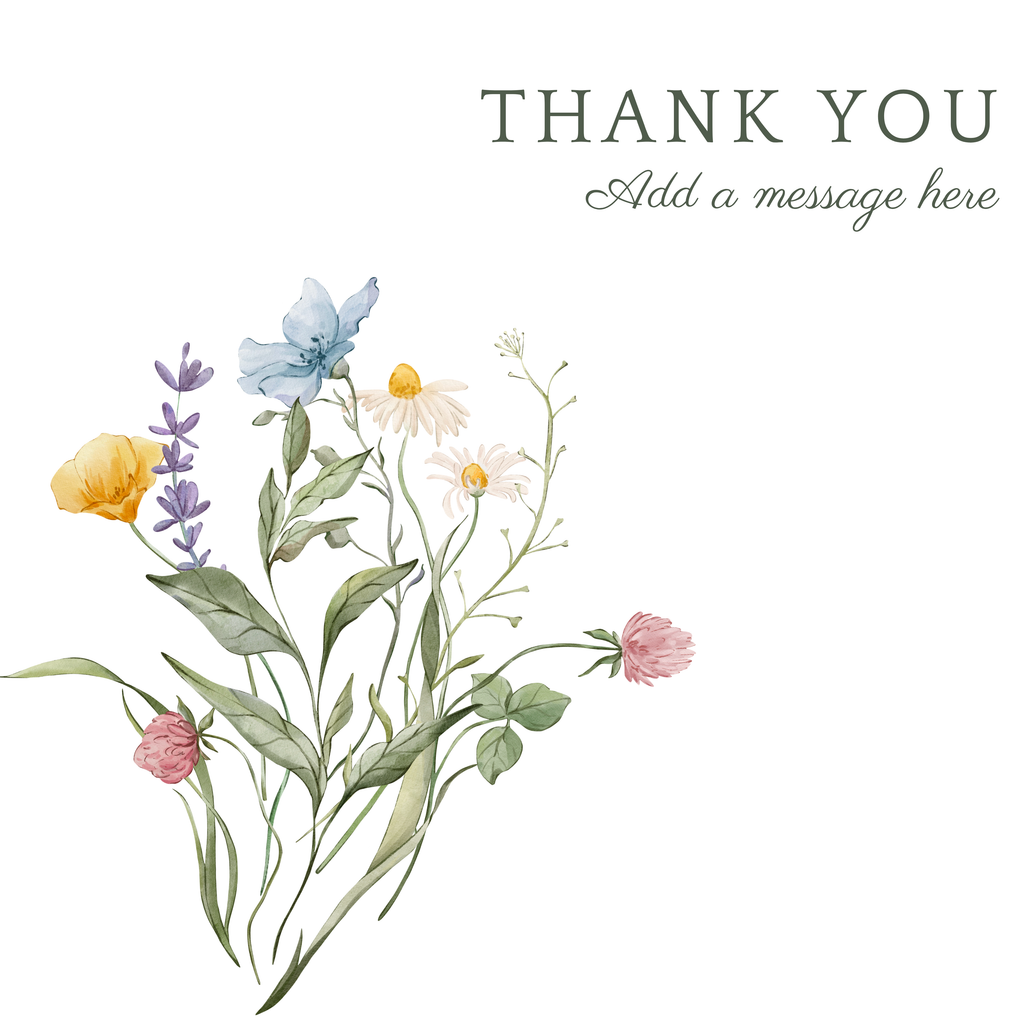 Wildflower Thank You Mug – original flat artwork