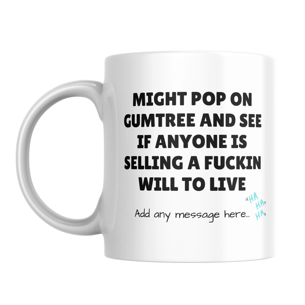 Will to Live Marketplace Mug – front view