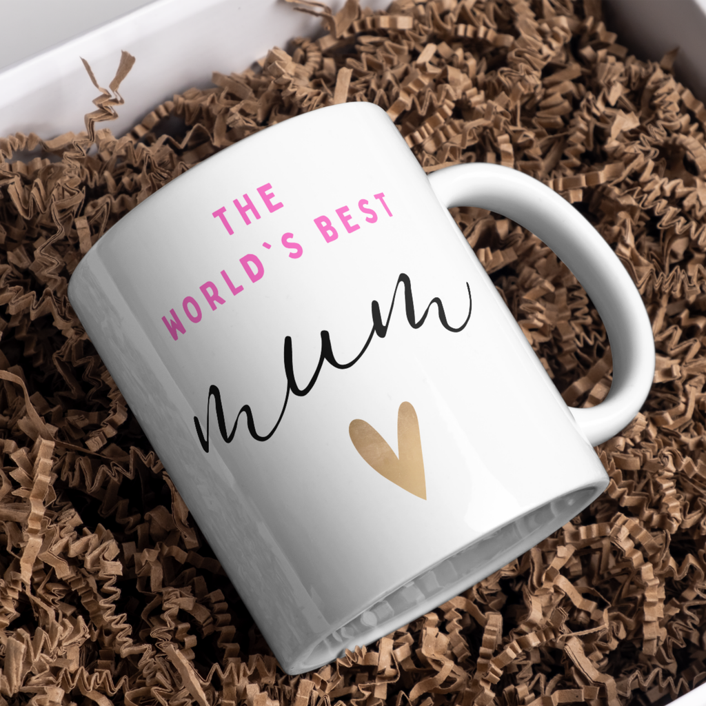 World’s Best Mum Mug – gift presentation on paper packing