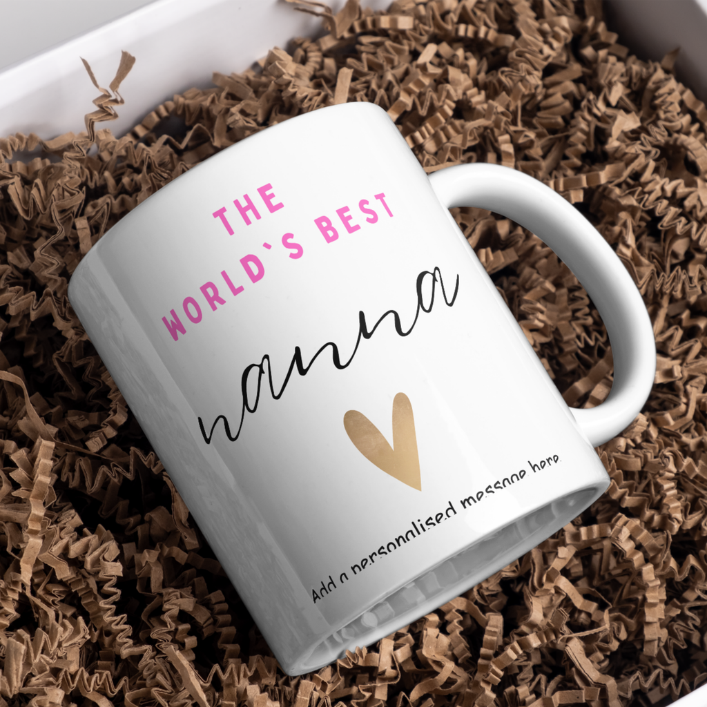 World’s Best Nanna Mug – gift presentation on paper packing