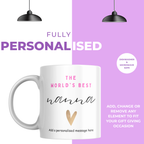 World’s Best Nanna Mug – personalisation information