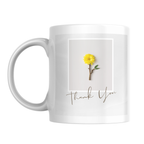 Yellow Flower Thank You Mug – front view