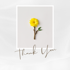 Yellow Flower Thank You Mug – original flat artwork