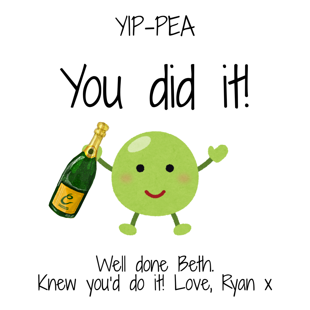 Yip-Pea You Did It Mug – original flat artwork