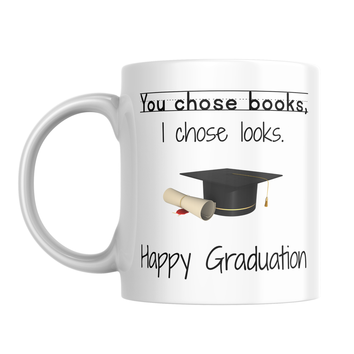 You Chose Books I Chose Looks Mug – front view