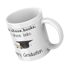 You Chose Books I Chose Looks Mug – angled view